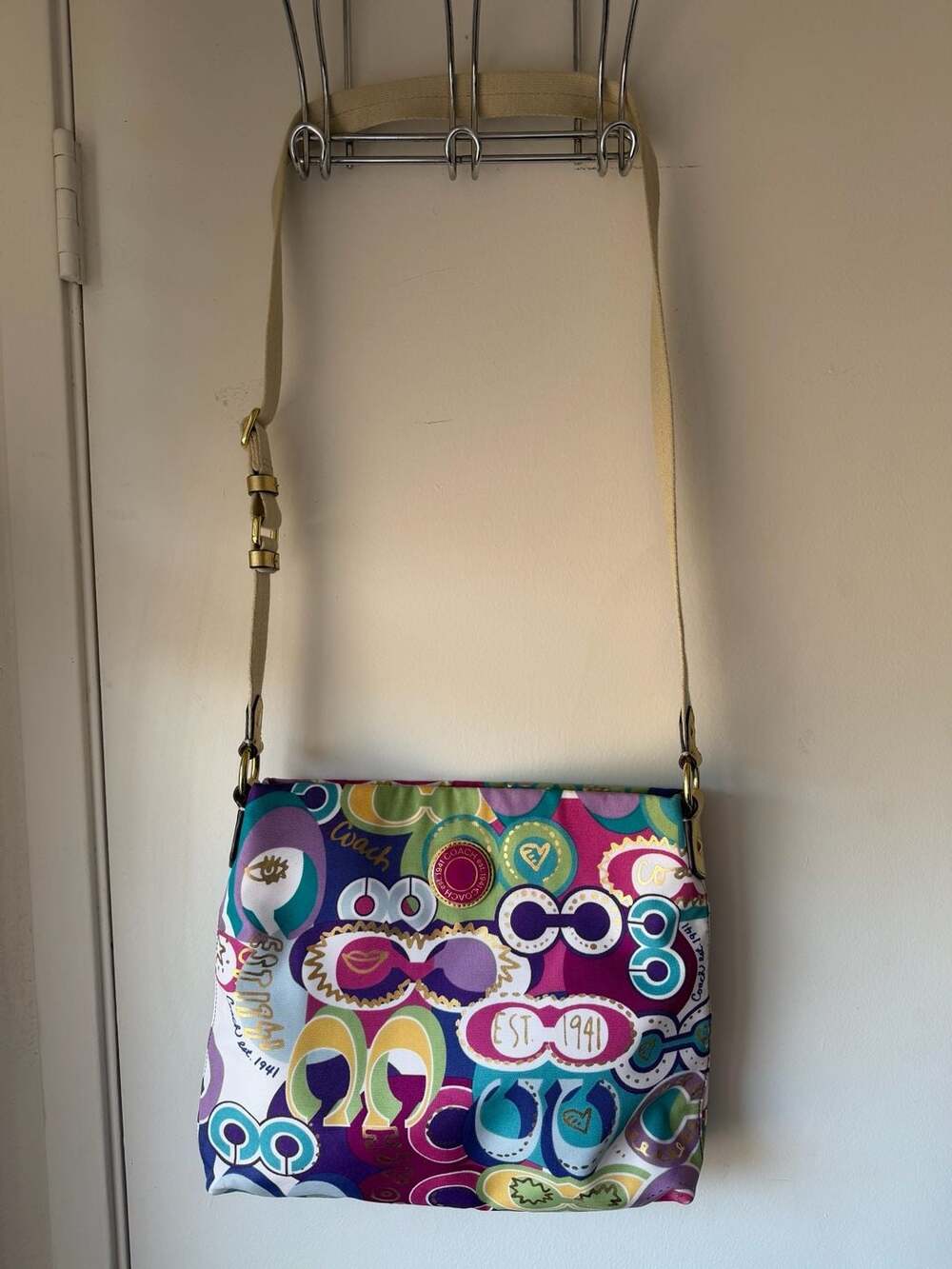 Coach Pop C Multicolor Graffiti Pop Art Crossbody Bag F19454